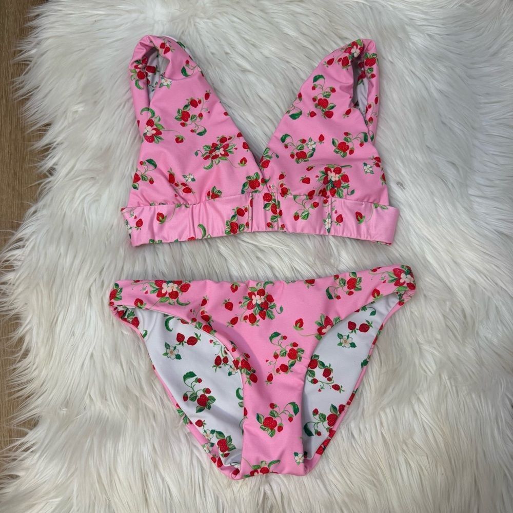[PQ Swim] Reversible Strawberry Fields‎ Bikini - Size 14